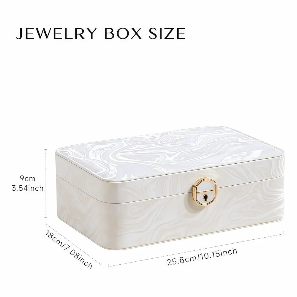 2 layer lockable jewelry box-size