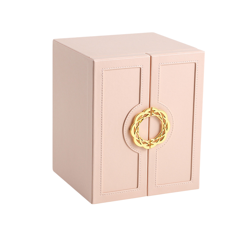 Large jewelry box with 5 drawers-Pink