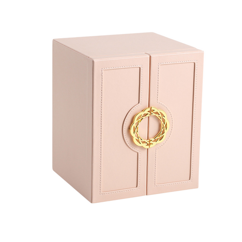 Large jewelry box with 5 drawers-Pink