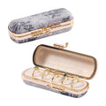 Vintage Mini Travel Ring Case - Portable Pocket Jewelry Box