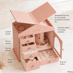 House jewelry box zone guide showing each compartment function